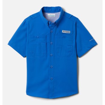 Columbia PFG Tamiami Short Sleeve, Camisa Azules Para Niño | 815906-THK